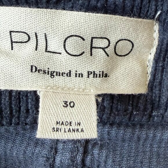 The Kenna Heritage Mid-Rise Barrel Jeans by Pilcro: Corduroy Edition, Navy, 30 - Picture 7 of 10
